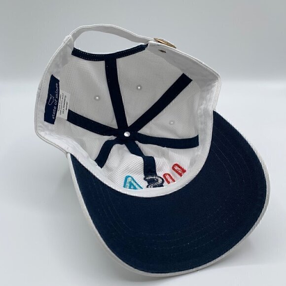 USA State of Mine Mens White Relaxed Fit Adjustable Strapback Hat - Picture 5 of 6